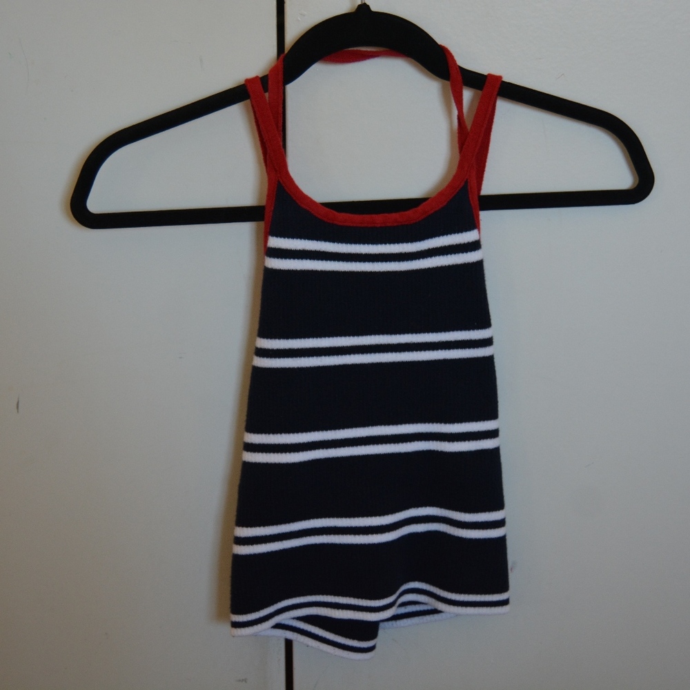 RED WHITE AND BLUE SWEATER TANK